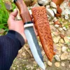 Hand Forged Damascus Steel Hunting Knife