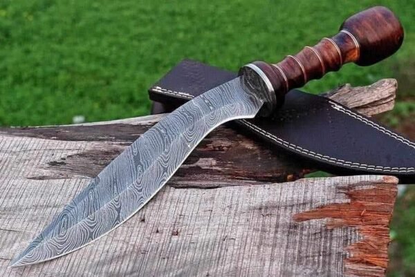 Hand Made Damascus Steel Hunting BushCraft Fixed Blade Knife