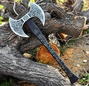 Custom Handmade Double headed Viking axe